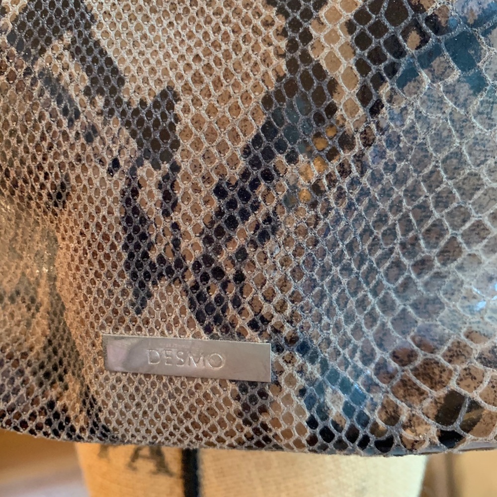Desmo Leather Handbag (Python Print) - image 2